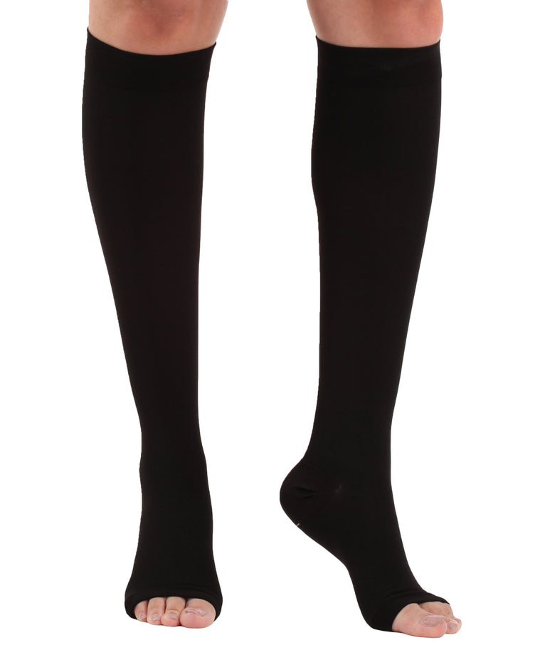 Mojo Compression Socks, Open-Toe, for Lymphatic Issues for Women 20-30mmHg, A211