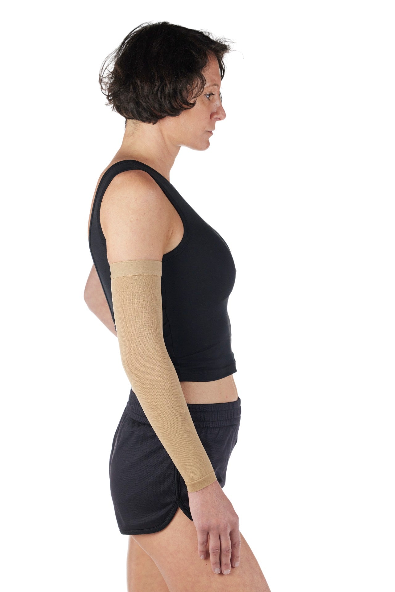 Opaque Lymphedema Compression Arm Sleeve for Women 20-30mmHg, M813