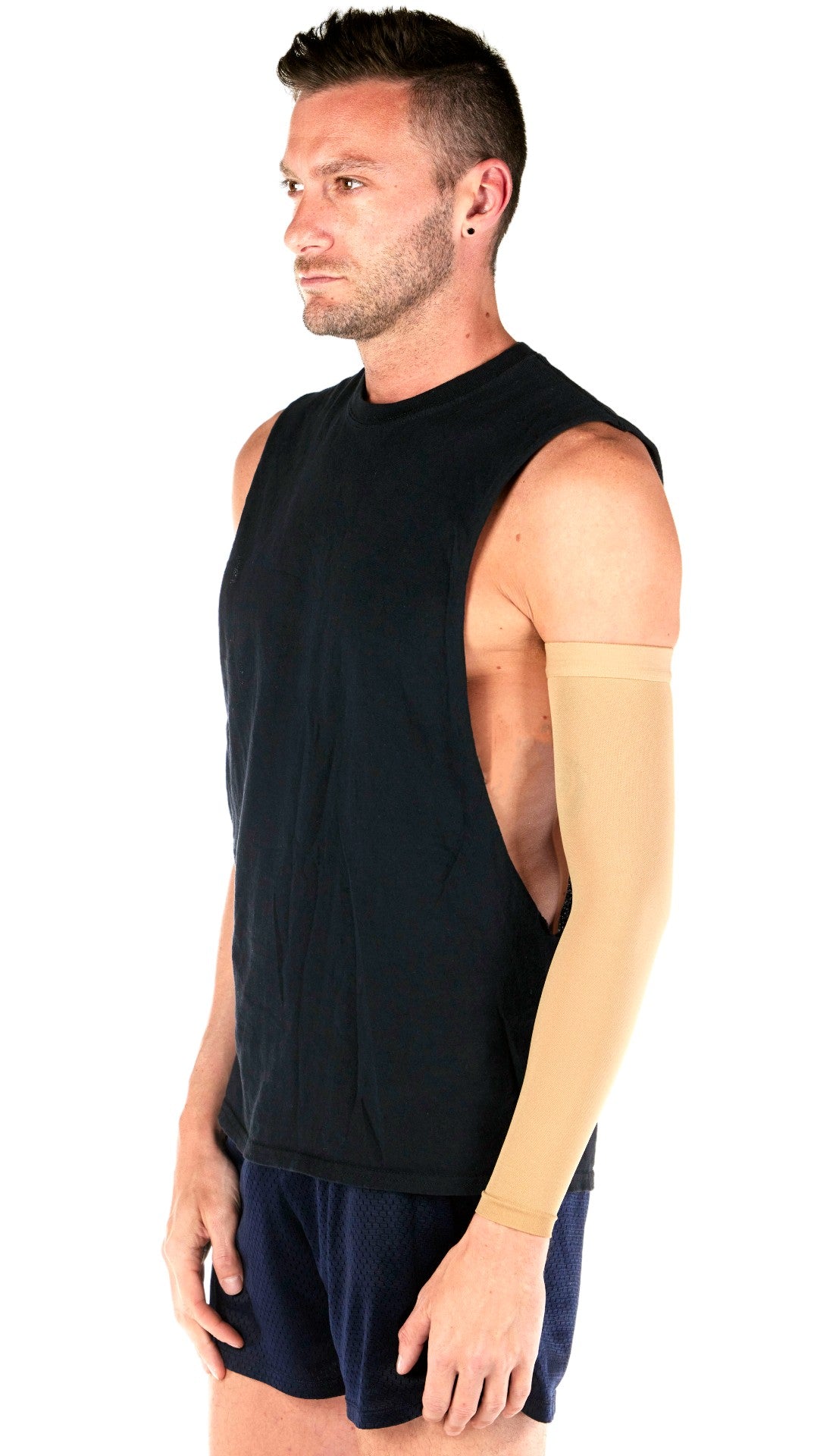 Opaque Lymphedema Compression Arm Sleeve for Women 20-30mmHg, M813