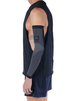 Black Lymphedema Compression Arm Sleeve for Men 20-30mmHg, M814